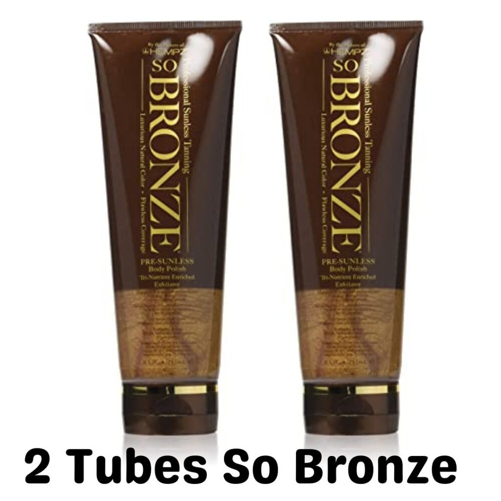 2 NEW HEMPZ So Bronze Sunless Body Polish Exfoliator